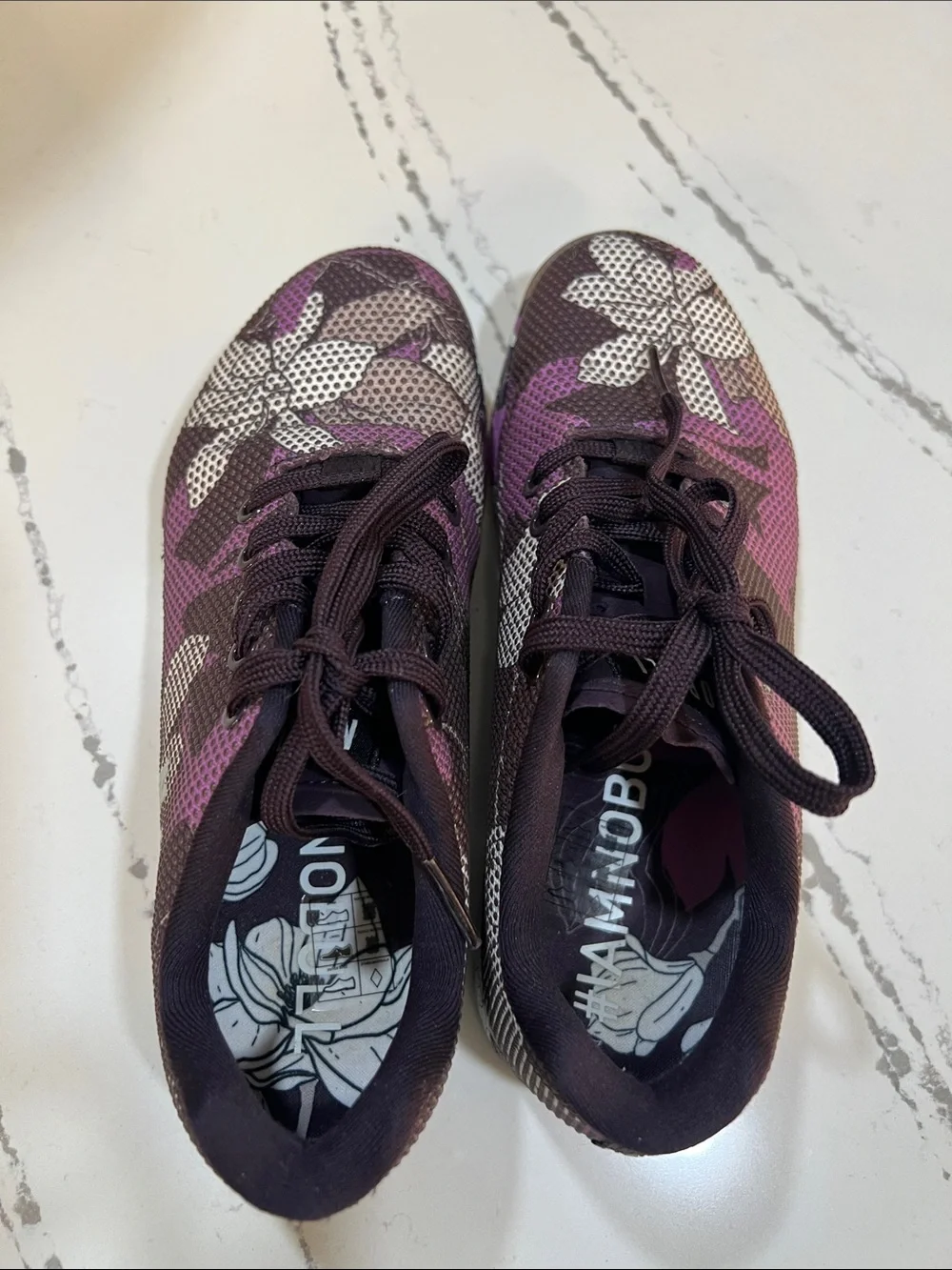 NOBULL Purple Floral Pattern Women’s Athletic Shoes size W8
